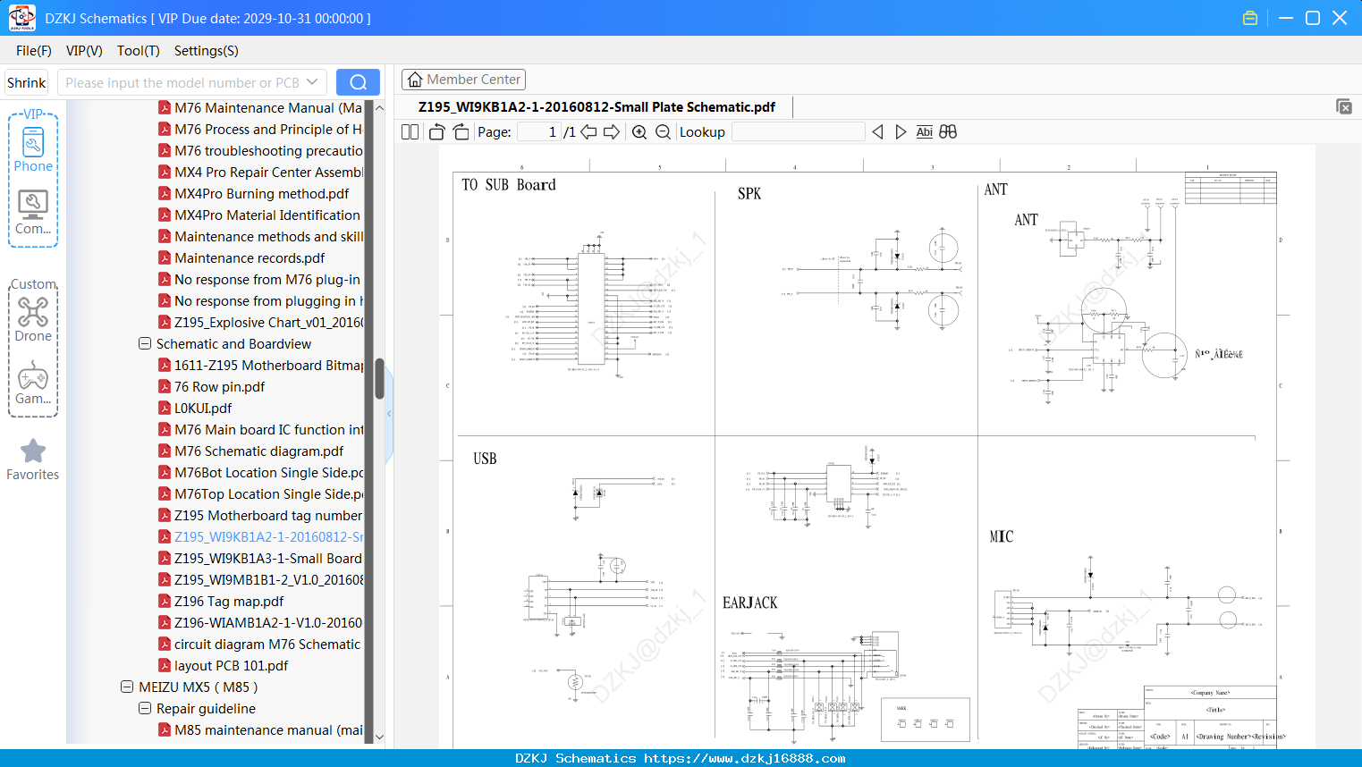 Meizu Z195_WI9KB1A2-1-20160812-Small Plate Schematic